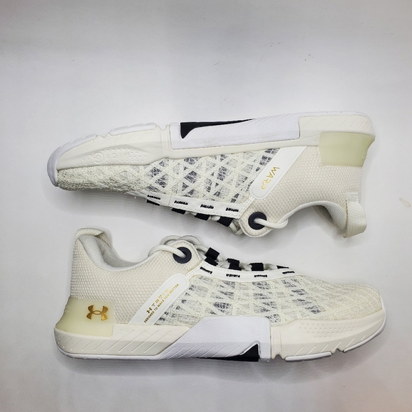 Under Armour WMNS TRIBASE REIGN 5 'IVORY METALLIC GOLD' Sz 9.5 - Picture 7 of 9